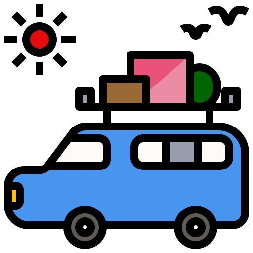 viaje Generic Outline Color icono