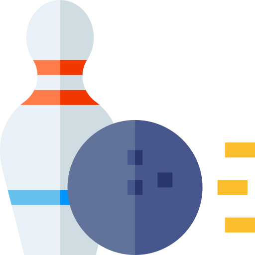 Bowling pin Basic Straight Flat icon