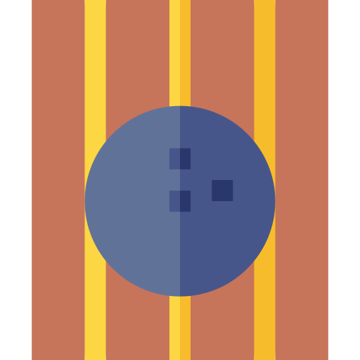 Bowling alley Basic Straight Flat icon