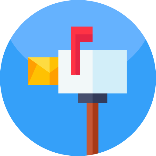 Mailbox Geometric Flat Circular Flat icon