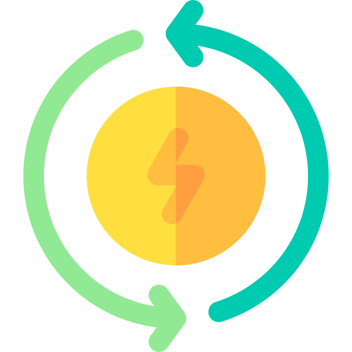 energia odnawialna Basic Rounded Flat ikona