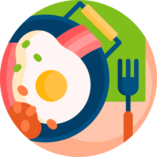 Жаренное яйцо Detailed Flat Circular Flat иконка