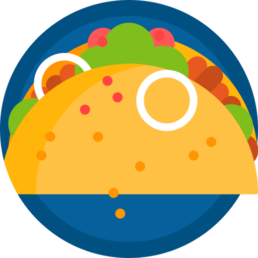 tacos Detailed Flat Circular Flat Ícone