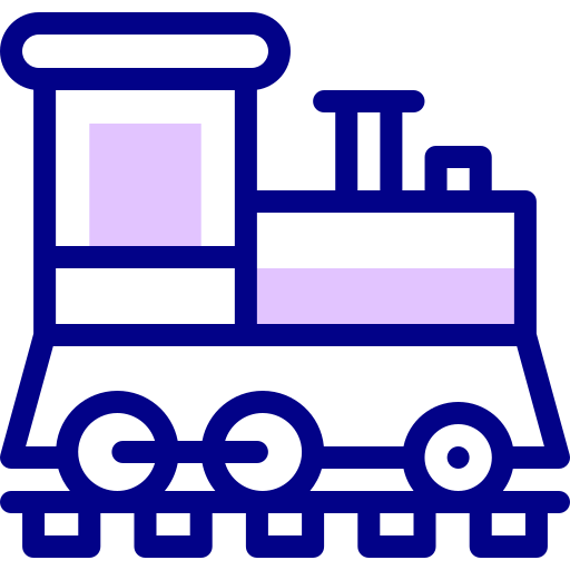 Train Detailed Mixed Lineal color icon
