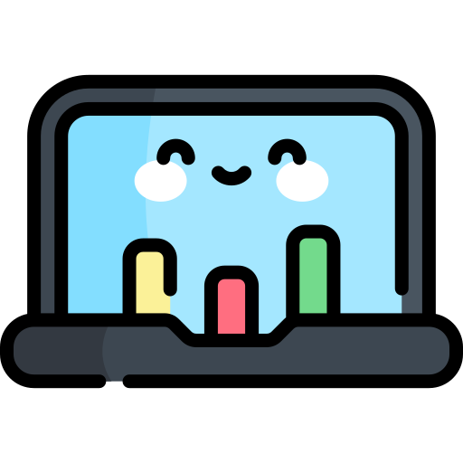 Laptop Kawaii Lineal color icon