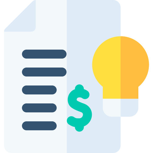 Invoice Basic Rounded Flat icon