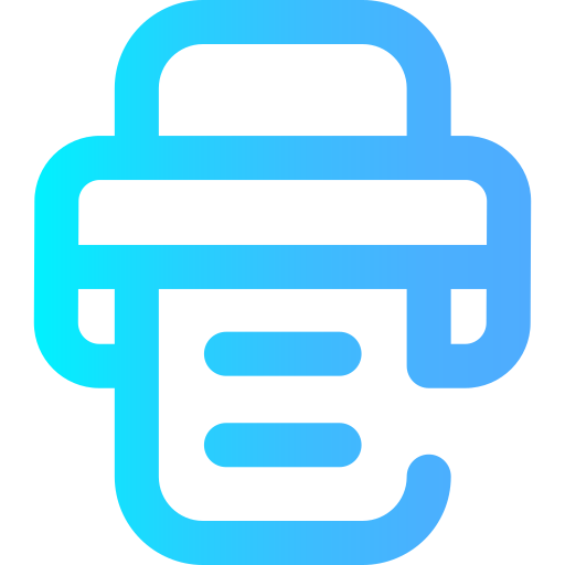 Printer Super Basic Omission Gradient icon