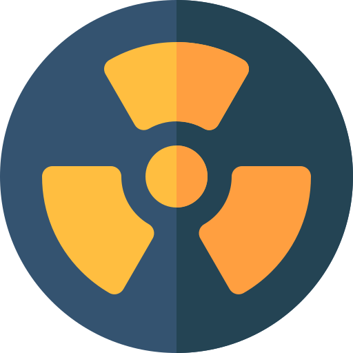 nucleare Basic Rounded Flat icona