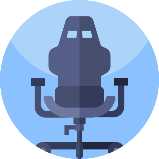 silla de juego Geometric Flat Circular Flat icono