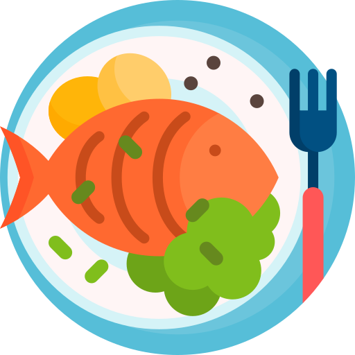 Рыба и чипсы Detailed Flat Circular Flat иконка