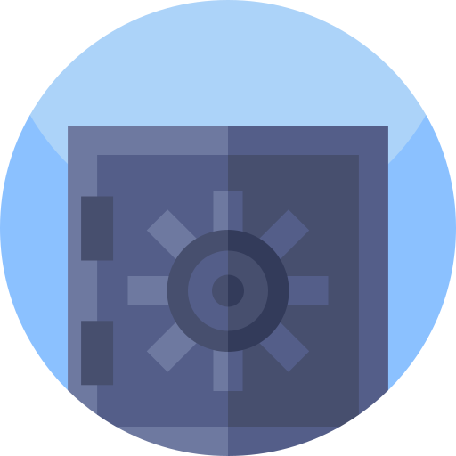 Safety box Geometric Flat Circular Flat icon