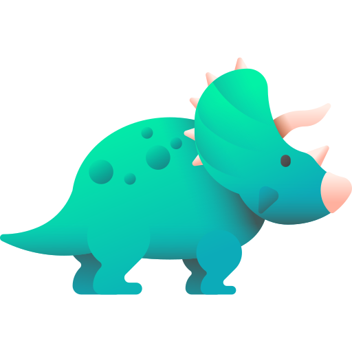 triceratops 3D Color ikona