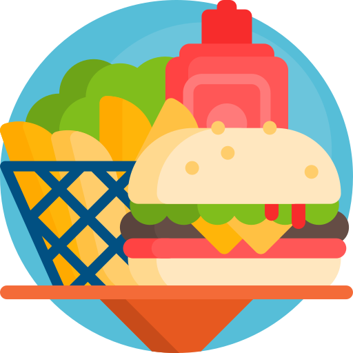 hamburger Detailed Flat Circular Flat icon