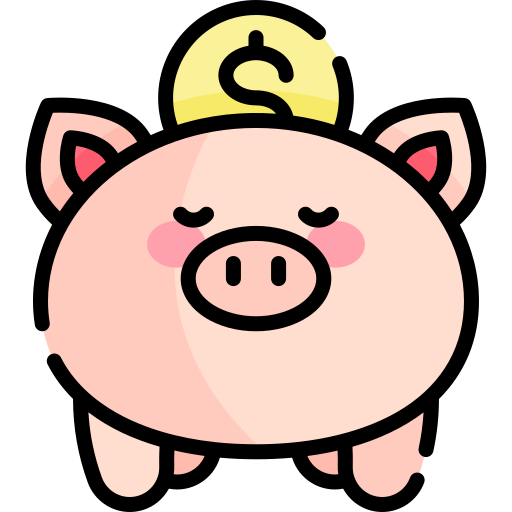 Piggy bank Kawaii Lineal color icon