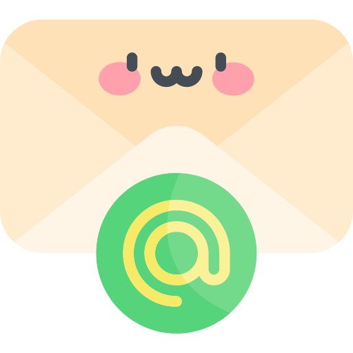 correo electrónico Kawaii Flat icono
