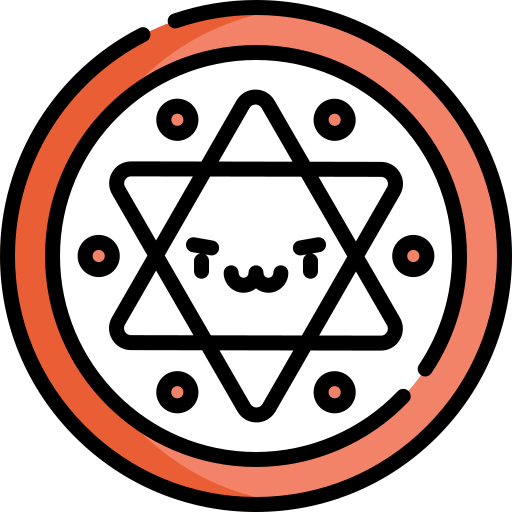 pentagramm Kawaii Lineal color icon