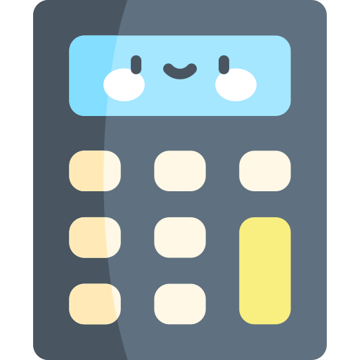 calculadora Kawaii Flat icono