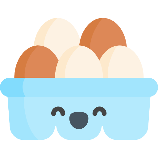 Egg carton Kawaii Flat icon