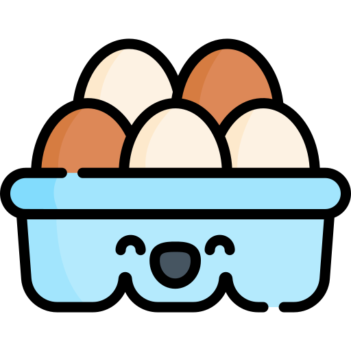 계란 판지 Kawaii Lineal color icon