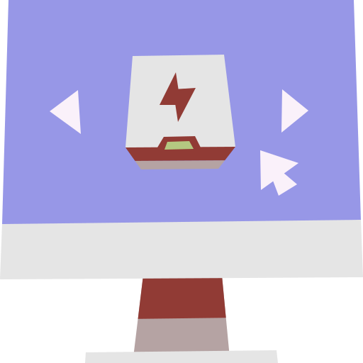 powerbank Cartoon Flat icoon