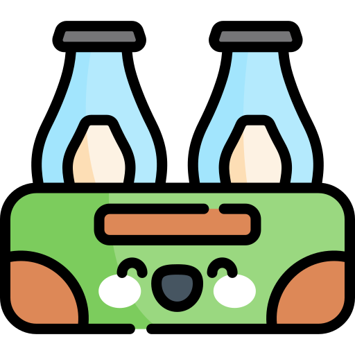 Milk box Kawaii Lineal color icon