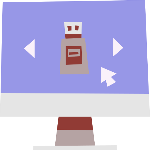 usb stick Cartoon Flat icon