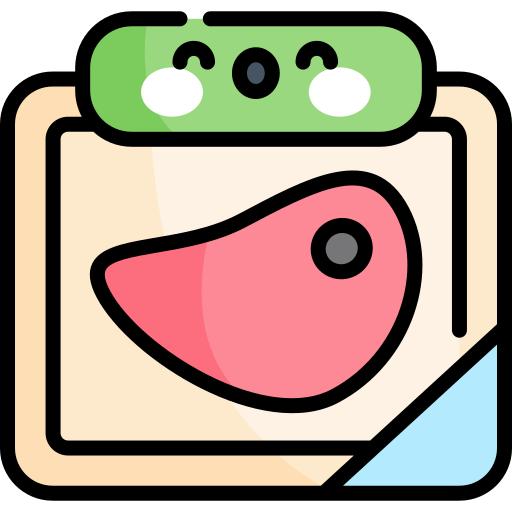 Meat Kawaii Lineal color icon
