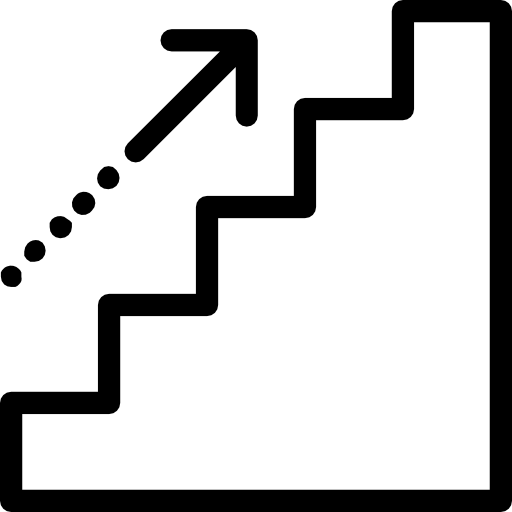 escalera Roundicons Premium Lineal icono