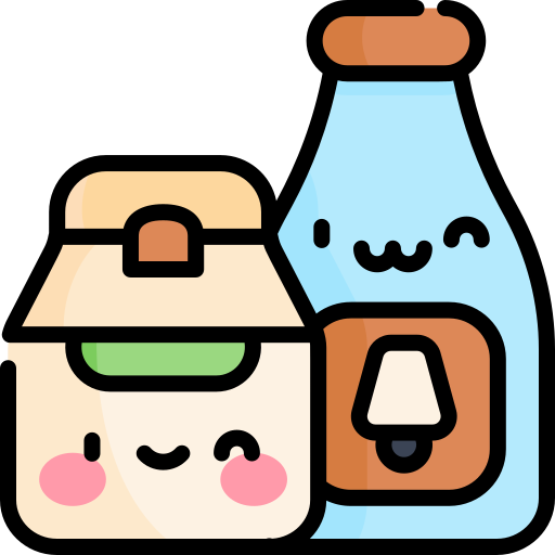 botella de leche Kawaii Lineal color icono