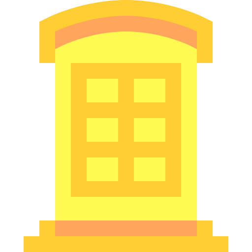 Telephone booth Basic Sheer Flat icon
