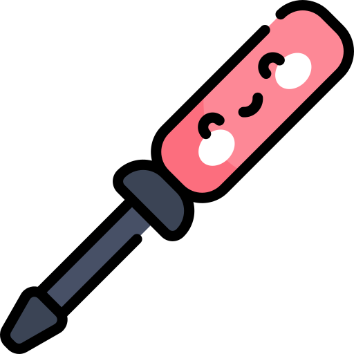 Screwdriver Kawaii Lineal color icon