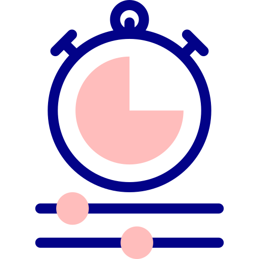 時間 Detailed Mixed Lineal color icon