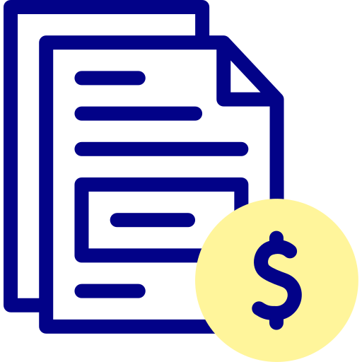 Invoice Detailed Mixed Lineal color icon
