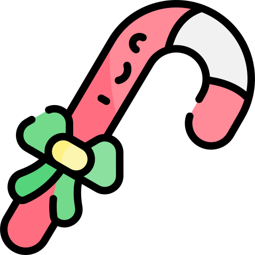 bastón de caramelo Kawaii Lineal color icono