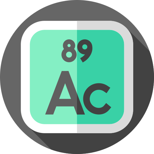 actinium Flat Circular Flat icoon