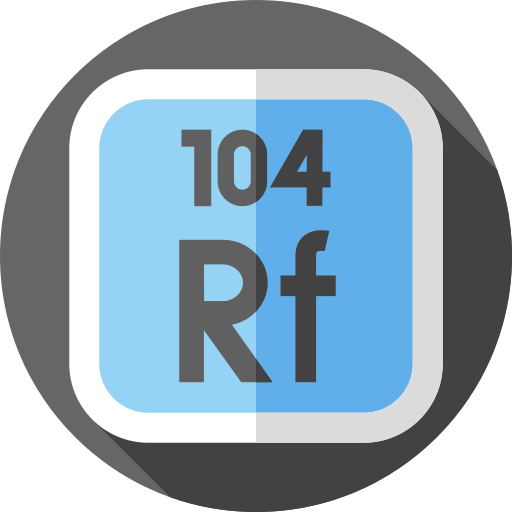 rutherfordium Flat Circular Flat icoon