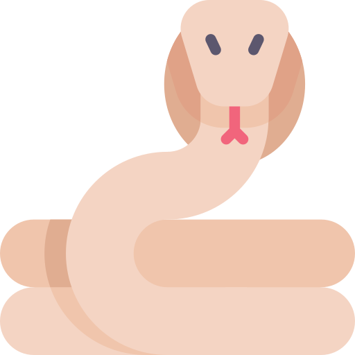 serpente Kawaii Flat icona