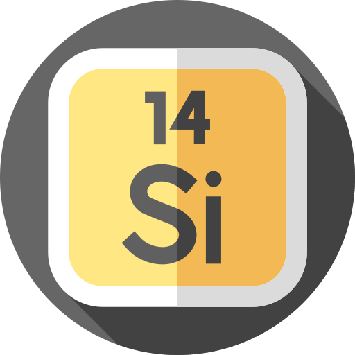 silicio Flat Circular Flat icono