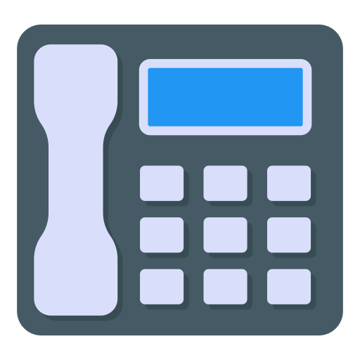 telefon stacjonarny Generic Flat ikona