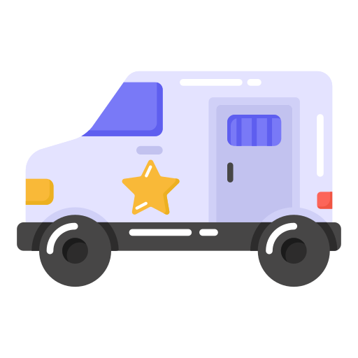 furgone della polizia Generic Flat icona