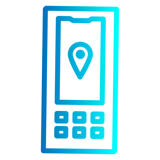 teléfono gps Generic Gradient icono