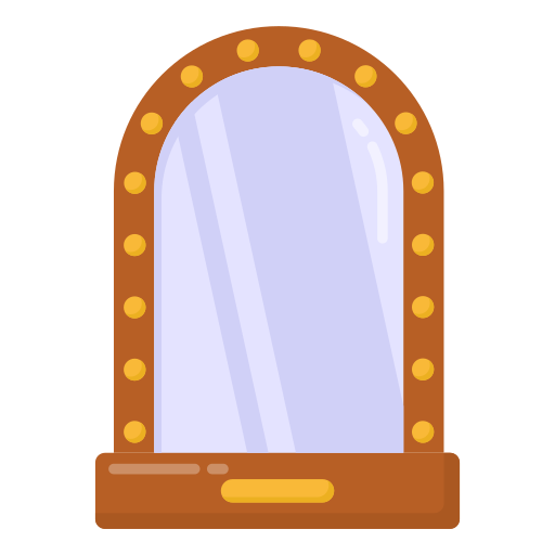 miroir de courtoisie Generic Flat Icône