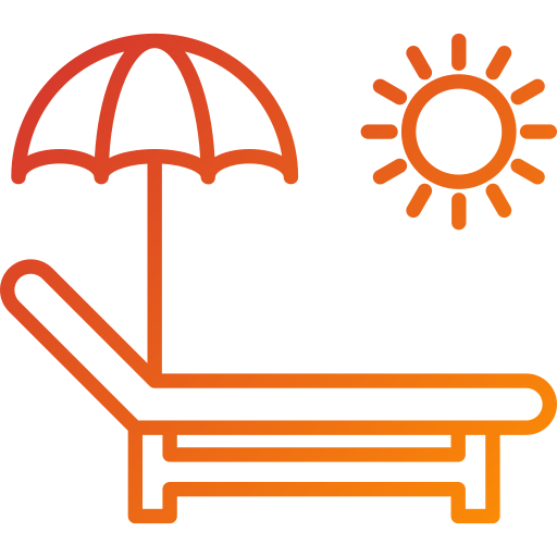 Beach chair Generic Gradient icon