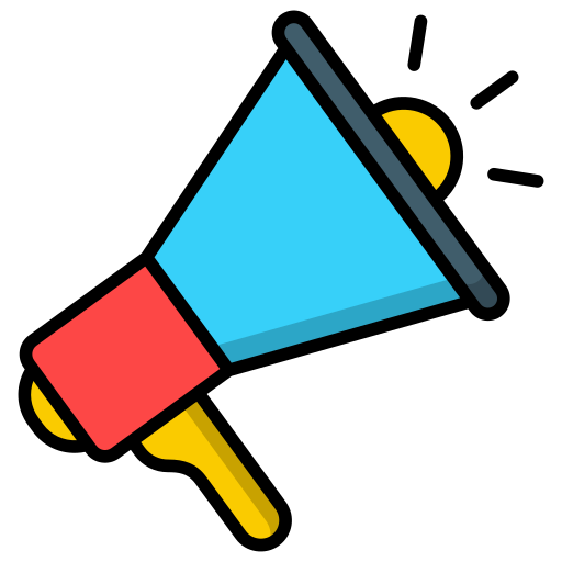 Bullhorn Generic Outline Color icon