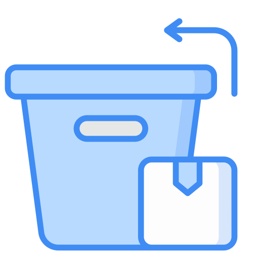 caja de devolución Generic Blue icono