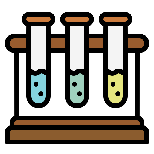 tubo de ensayo Generic Outline Color icono