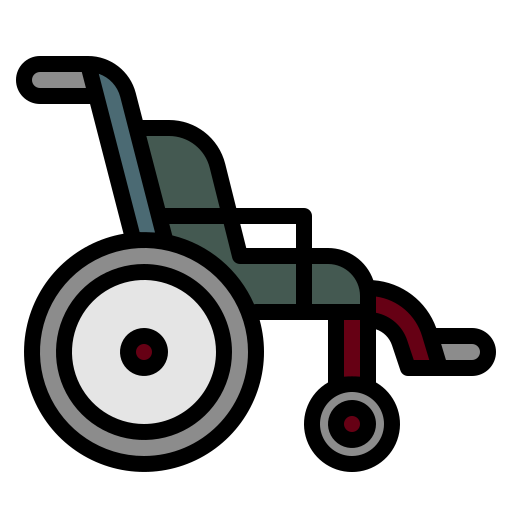Инвалидное кресло Generic Outline Color иконка
