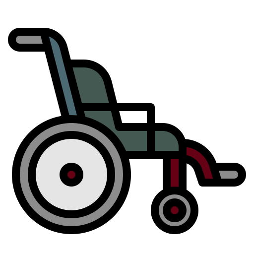 車椅子 Generic Outline Color icon