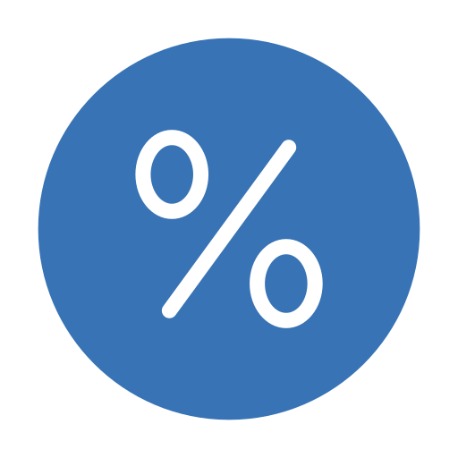 percentagem Generic Blue Ícone