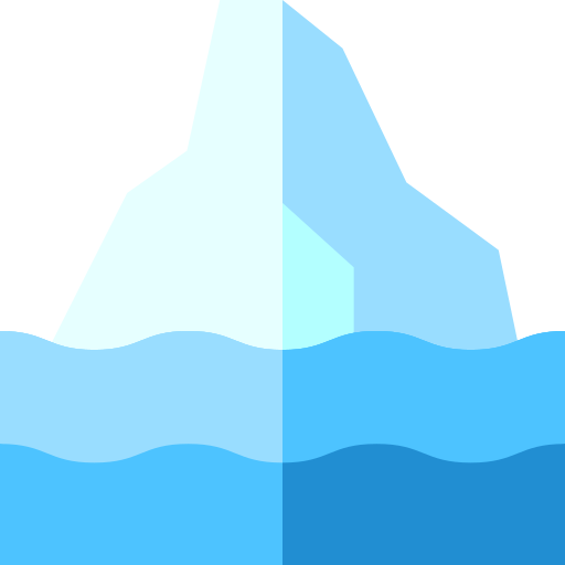 Glacier Basic Straight Flat icon